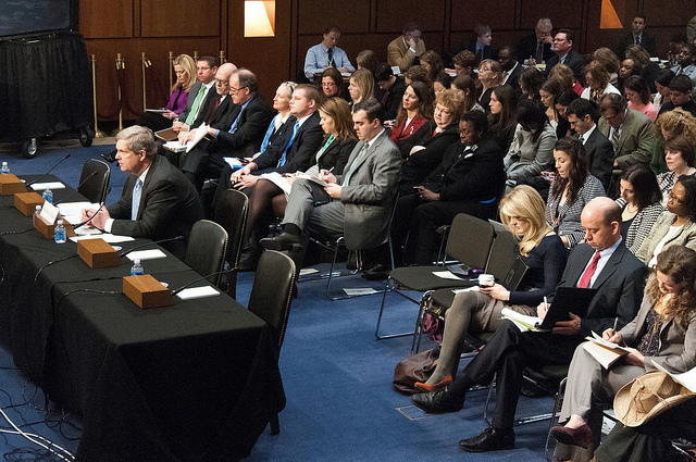 Agriculture Secretary Tom Vilsack testified before the Senate Agriculture Committee, March 7, 2012, by Bob Nichols.