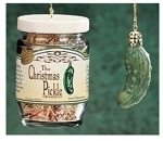 Roman 2-Piece Exclusive Christmas Pickle and Decorated Glass Jar Hanging Ornament, 1.5-Inch