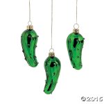 (12) One Dozen Hand Blown Glass Pickle Christmas Tree Ornaments for Good Luck Trim-A-Tree Stocking Stuffer or Gift Giving
