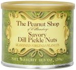 The Peanut Shop of Williamsburg Savory Dill Pickle Nuts, 10.5-Ounce Tin