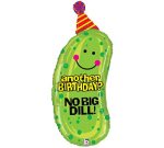 No Big Dill Pickle Shaped 37 inch Birthday Mylar Balloon