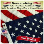 American Flag: American Made by Grace Alley - 3x5 US Flag Made In USA - Embroidered Stars and Sewn Stripes