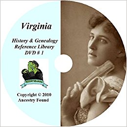 Virginia History & Genealogy on DVD - 225 books - Ancestry, Records, Family
