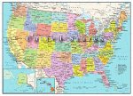 United States of America Map 1000 Piece Jigsaw Puzzle Highways Rivers State Capitals