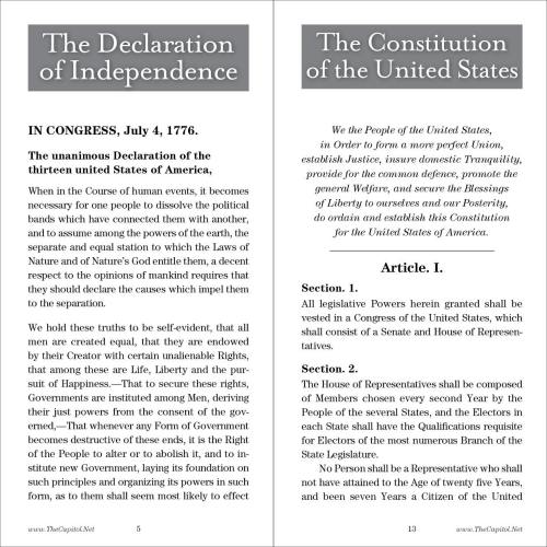 Page 5 and Page 13 from Pocket Constitution